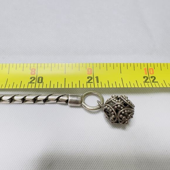 LOIS HILL DECORATIVE PENDANT NECKLACE Sterling Toggle 21" Thick Chain 2.6 oz - Picture 11 of 12